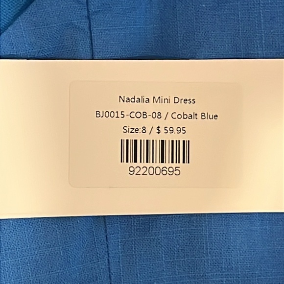 Billy J - Nadalia Mini Dress - Cobalt Blue - Picture 16 of 16